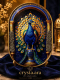 Peacock Prosperity Frame – Royal Crystal Art for Home & Office