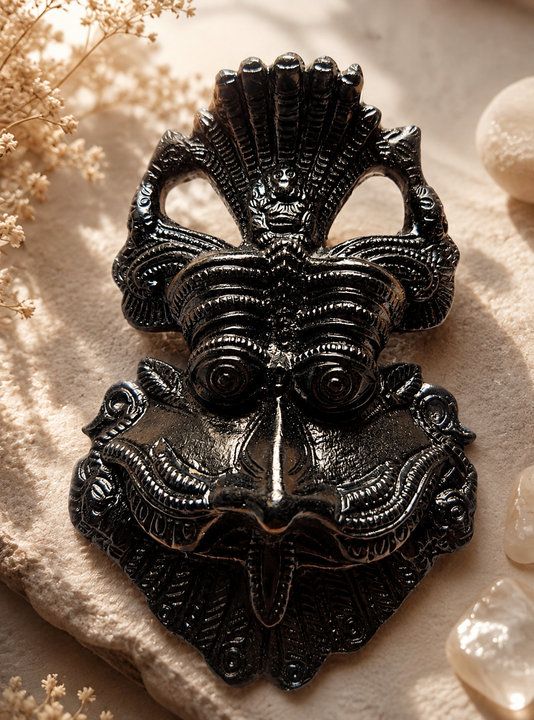 Kirtimukha (Suraksha Kavach) made of Tourmaline