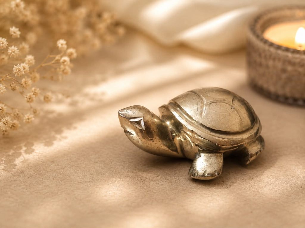 Pyrite Turtle Figurine – Wealth, Longevity & Stability